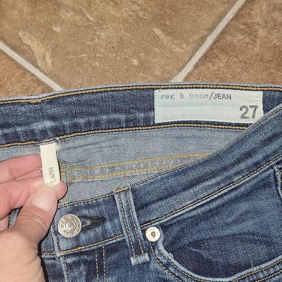 Rag & Bone Capri Skinny Jeans Somona Size 27 - Picture 3 of 8